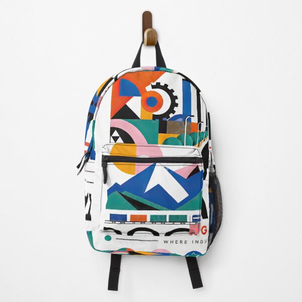 Item preview, Geometric travel poster for Kara-Balta, Kyrgyzstan, featuring st designed and sold by ckybe.