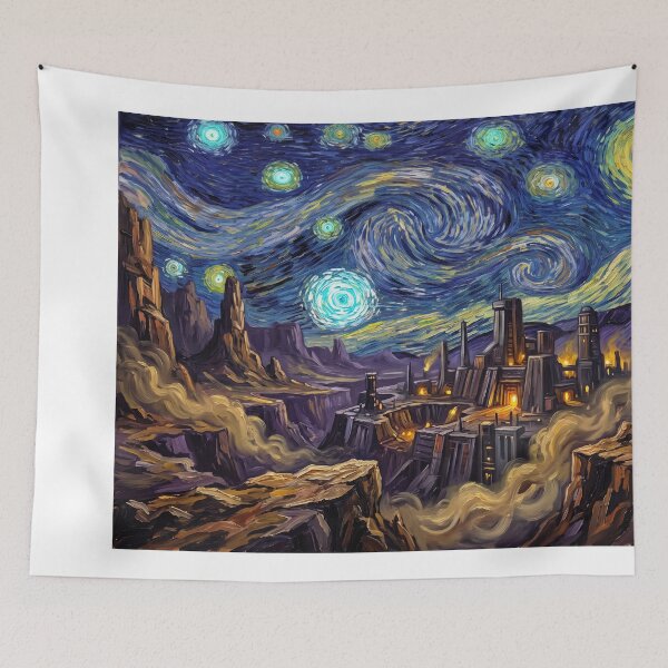 Item preview, Kessel Starry Night Sci-Fi Landscape designed and sold by Bad-Decisions-Designs.