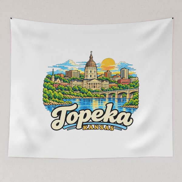 Artikelvorschau, Handgezeichnetes Souvenir aus Topeka, Kansas – ein besonderes Geschenk entworfen und verkauft von MichaeIRellov.