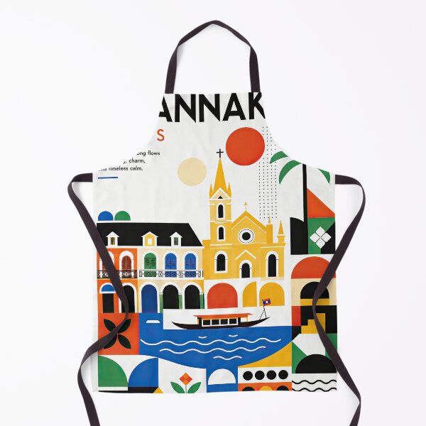 Item preview, Colorful geometric illustration of Savannakhet, Laos featuring a designed and sold by ckybe.