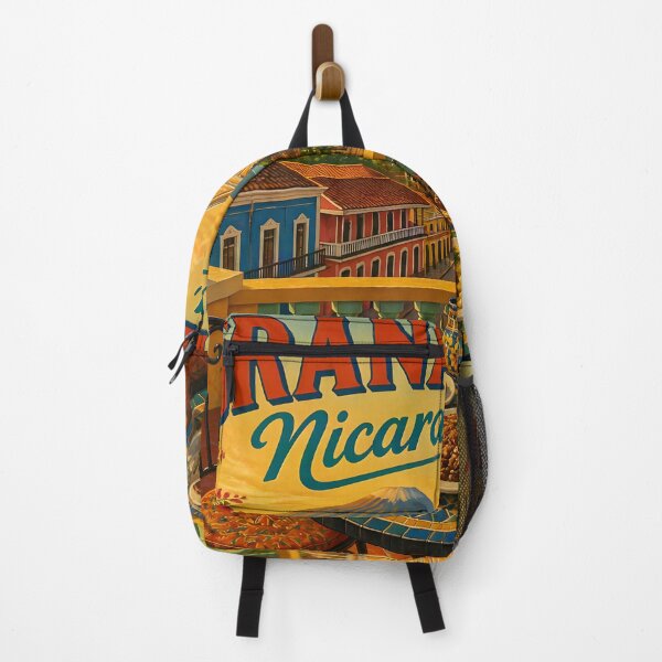Item preview, Granada, Nicaragua: Vintage-Style Painterly Travel Poster designed and sold by LSVart.