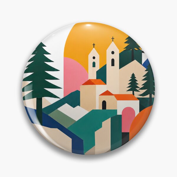 Item preview, Geometric travel poster for Bsharri, Lebanon featuring mountain designed and sold by ckybe.