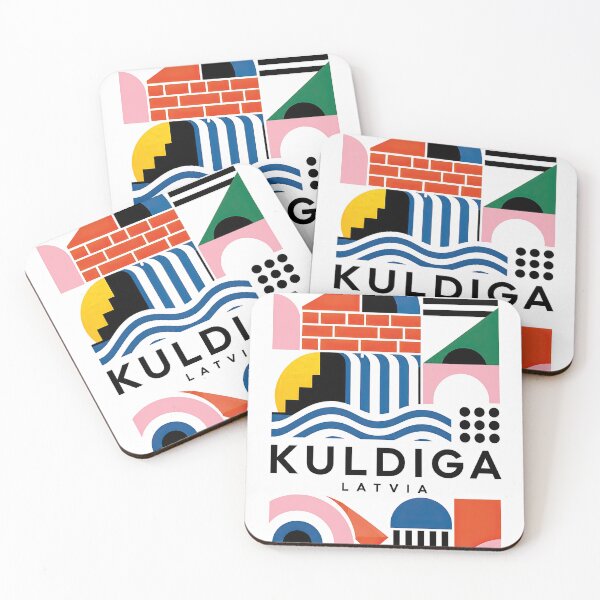 Item preview, Colorful geometric KULDIGA LATVIA graphic featuring abstract arc designed and sold by ckybe.