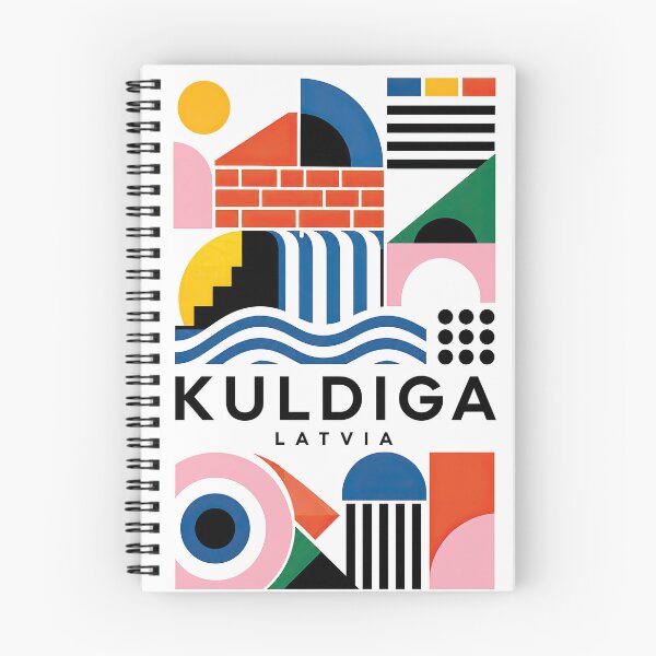 Item preview, Colorful geometric KULDIGA LATVIA graphic featuring abstract arc designed and sold by ckybe.