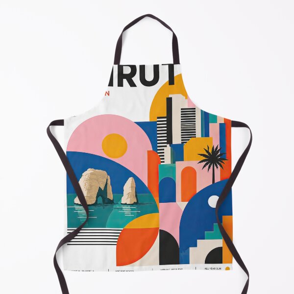 Item preview, Colorful geometric Beirut, Lebanon travel poster featuring city designed and sold by ckybe.