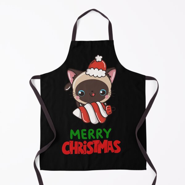 Item preview, Cute Siamese Cat Merry Christmas Holiday Art designed and sold by stormk10.