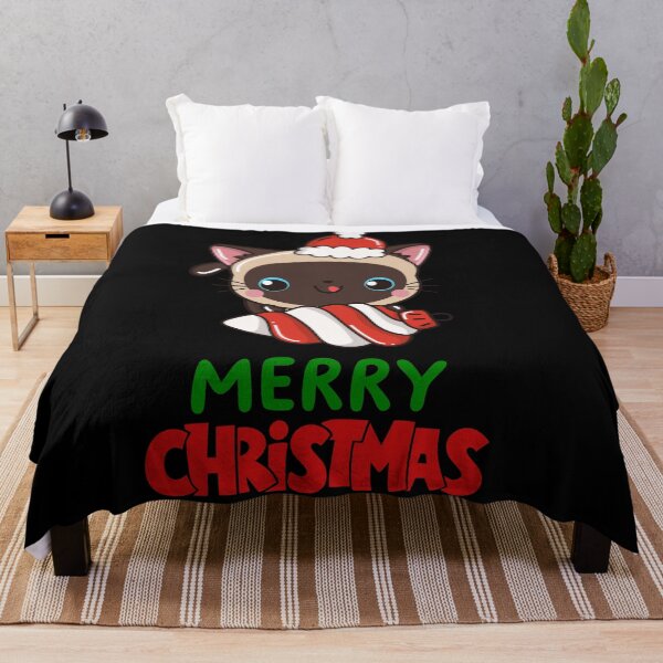 Item preview, Cute Siamese Cat Merry Christmas Holiday Art designed and sold by stormk10.