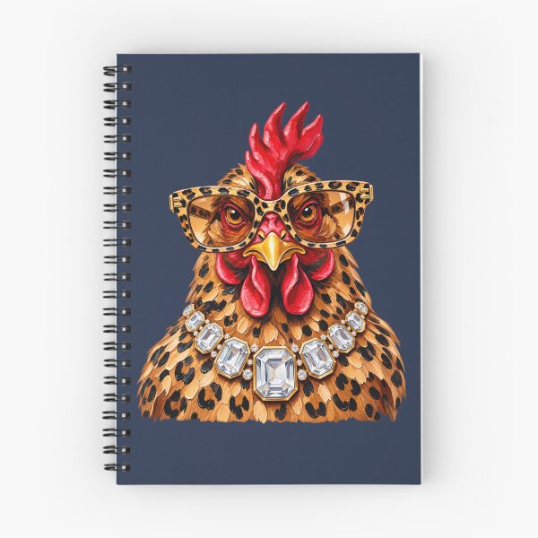 Item preview, Sassy Leopard Chicken Rhinestone Glam Farm Diva Art designed and sold by AmiGraph.