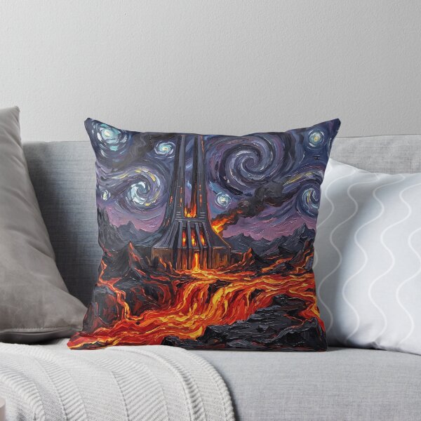 Item preview, Mustafar Starry Night Sci-Fi Landscape designed and sold by Bad-Decisions-Designs.