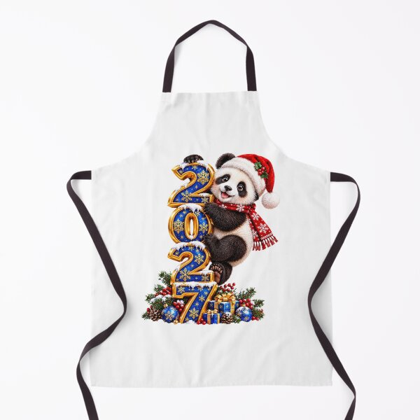 Item preview, Cute Panda Climbing 2027 – Festive New Year Design designed and sold by HoMya.