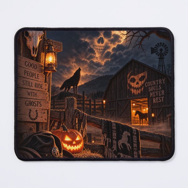 Item preview, Haunted Western Ranch – Country Halloween Ghosts designed and sold by Quarterhorses.