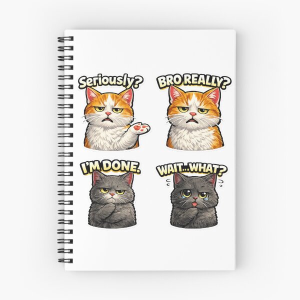 Item preview, Funny Cat Memes Reactions Sticker Pack designed and sold by UvooArt.