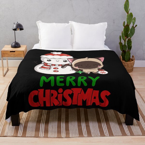 Item preview, Cute Siamese Cat Merry Christmas Holiday Art designed and sold by stormk10.