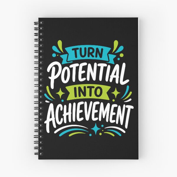 Item preview, Turn Potential Into Achievement Motivational Success Typography T-Shirt designed and sold by rejowan-arts.