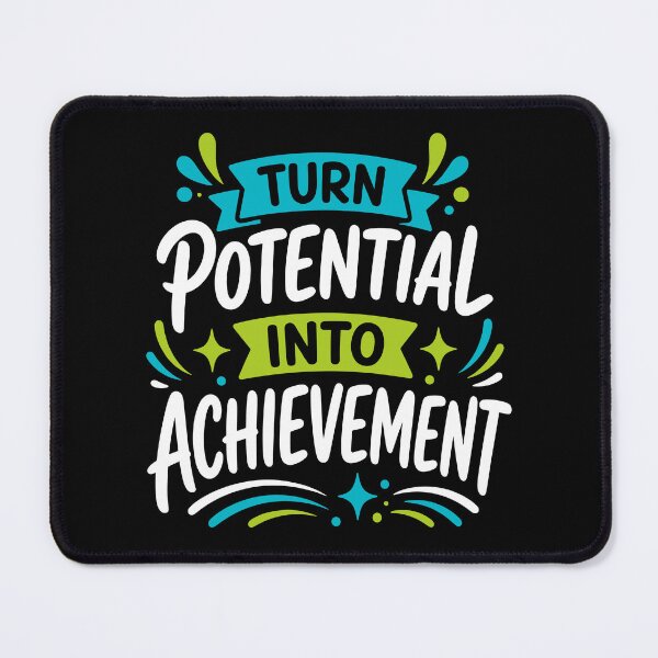 Item preview, Turn Potential Into Achievement Motivational Success Typography T-Shirt designed and sold by rejowan-arts.