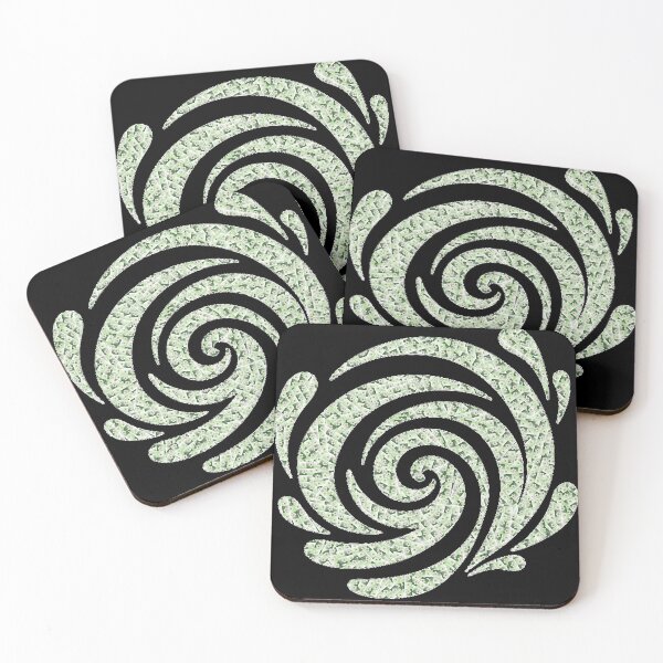 Item preview, Pastel Green Floral Mosaic Spiral – Botanical Swirl Design - Product 005 designed and sold by simplycolours.