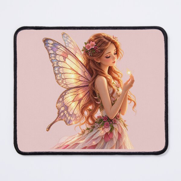 Item preview, Magical Fairy with Butterfly Wings – Fantasy Cottagecore Art designed and sold by chicworld2026.