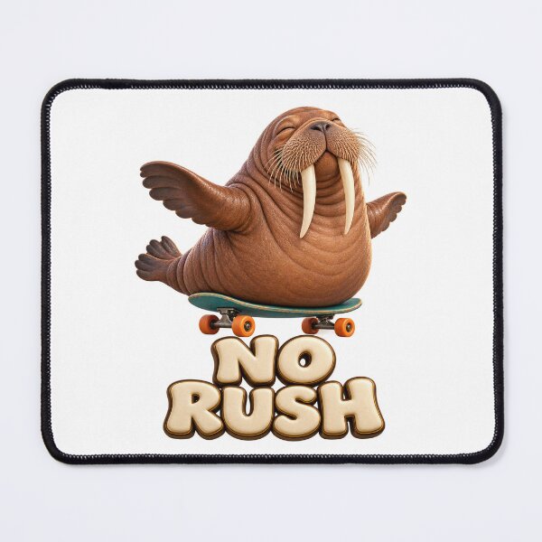 Item preview, No Rush Walrus Tiny Skateboard designed and sold by TrendTribeTP.