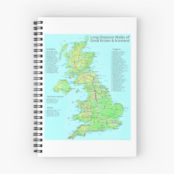 Item preview, Long-Distance Walks of Great Britain and Northern Ireland designed and sold by Inspiring Maps.