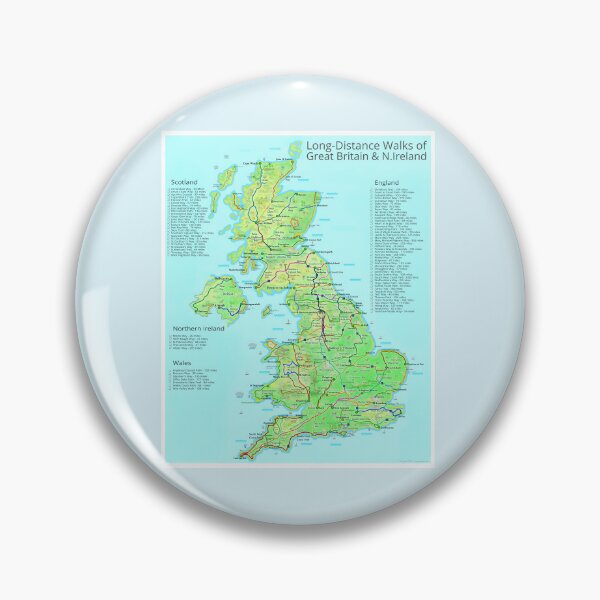 Item preview, Long-Distance Walks of Great Britain and Northern Ireland designed and sold by Inspiring Maps.