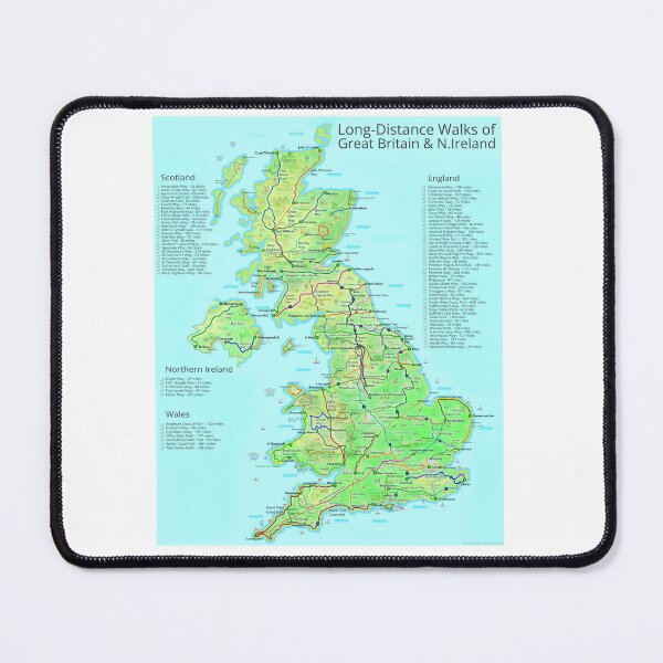 Item preview, Long-Distance Walks of Great Britain and Northern Ireland designed and sold by Inspiring Maps.
