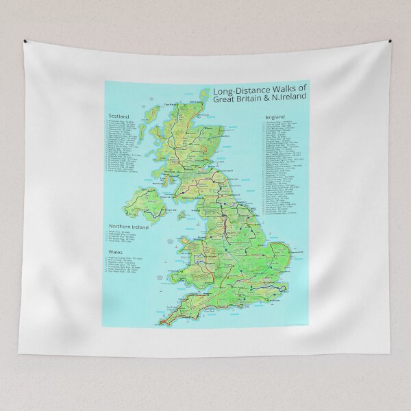 Item preview, Long-Distance Walks of Great Britain and Northern Ireland designed and sold by Inspiring Maps.