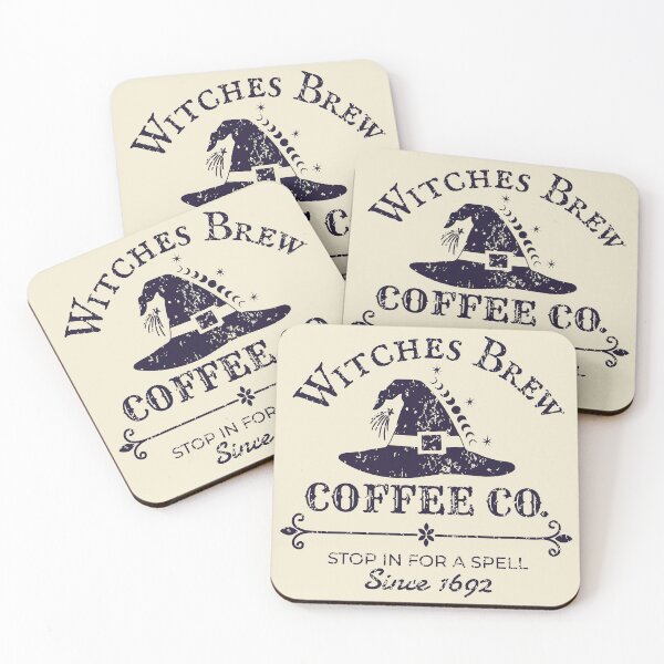 Item preview, Witches Brew Coffee Co. – Witchy Vintage Halloween Coffee Design – Midnight Purple designed and sold by Leslie Makes Stuff.