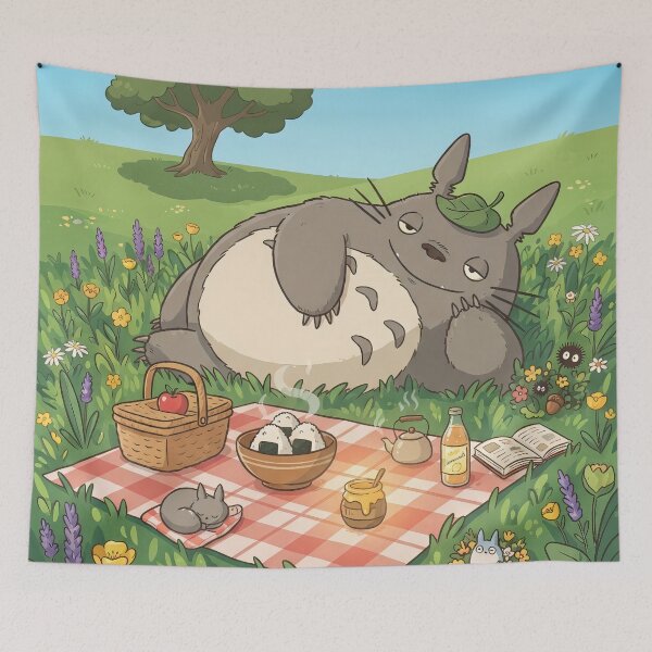 Item preview, Totoro's Sunny Meadow Picnic designed and sold by katekrystal.