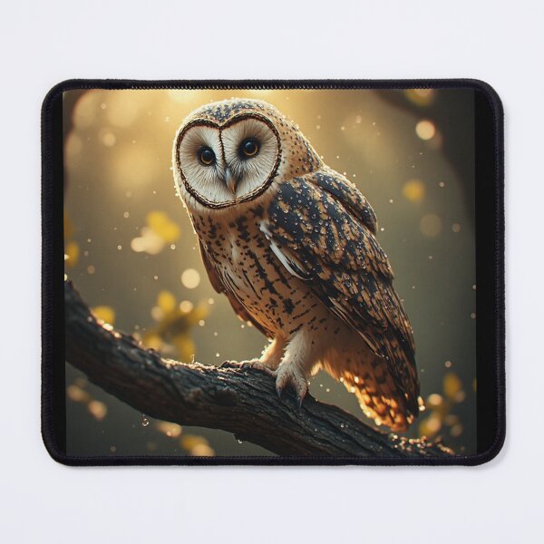Item preview, Enchanted Barn Owl in Golden Forest Mist designed and sold by CreekSideCreat.