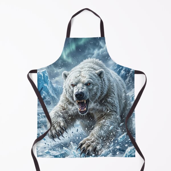 Item preview, Polar Bear Rage - Arctic Storm Fantasy Art designed and sold by Lucid Dream Pixel.