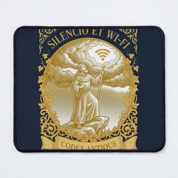 Item preview, Medieval Monk Wi-Fi Engraving - History Humor Art designed and sold by codex antique.