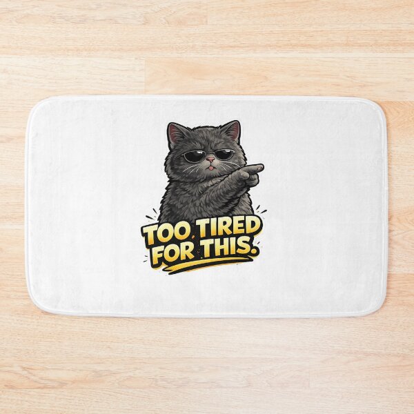 Item preview, Funny Too Tired For This Cat designed and sold by UvooArt.
