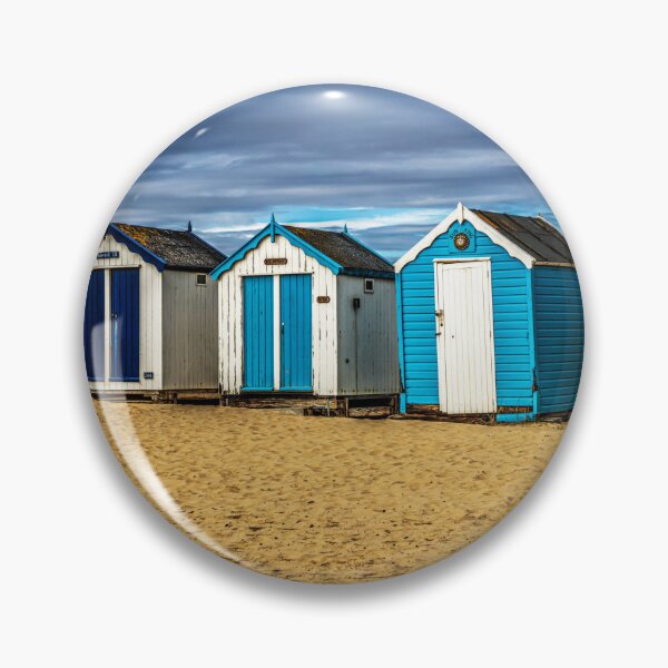 Artikelvorschau, Bunte Strandhütten am Southwold Beach, Suffolk, Großbritannien entworfen und verkauft von Paul Thompson Photography.