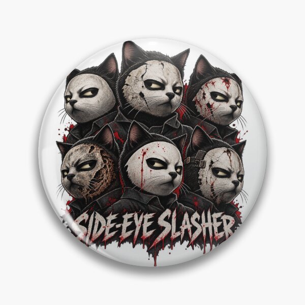 Item preview, Side-eye Slasher Cat Horror Shirt designed and sold by InspireHerTribe.