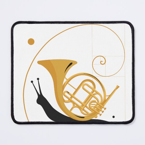 Item preview, French Horn Snail | Modern Musical Illustration designed and sold by Studio pod Burom.