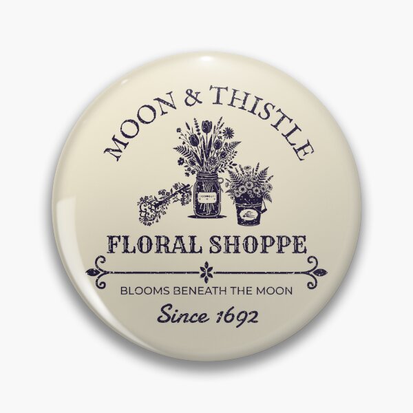 Item preview, Moon & Thistle Floral Shoppe – Witchy Vintage Halloween Floral Design – Midnight Purple designed and sold by Leslie Makes Stuff.