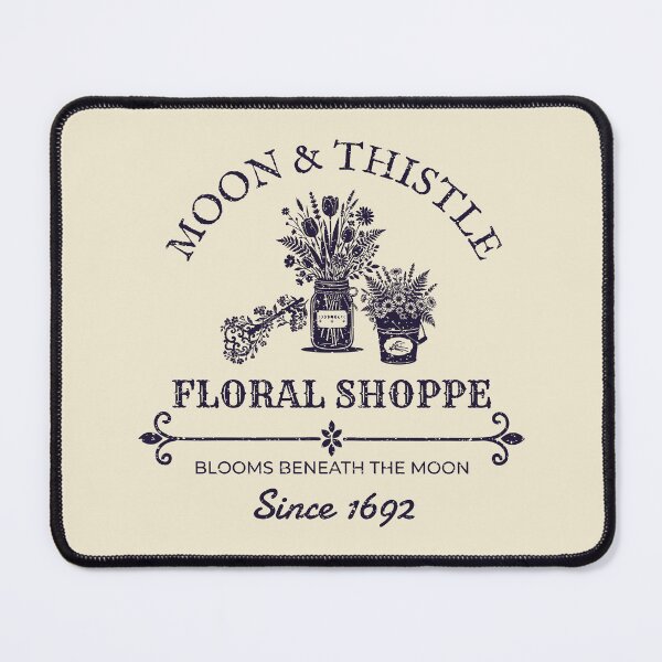 Item preview, Moon & Thistle Floral Shoppe – Witchy Vintage Halloween Floral Design – Midnight Purple designed and sold by Leslie Makes Stuff.