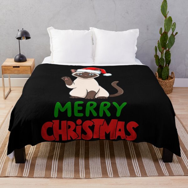 Item preview, Cute Siamese Cat Merry Christmas Holiday Art designed and sold by stormk10.