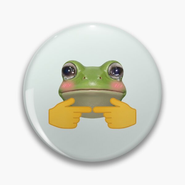 Item preview, Cute Kawaii Frog Blushing with Pointing Fingers. designed and sold by pixellm.