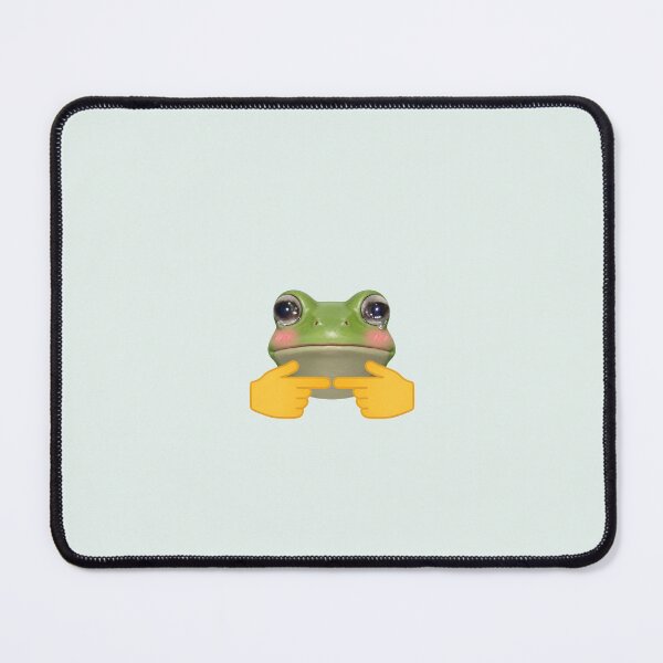 Item preview, Cute Kawaii Frog Blushing with Pointing Fingers. designed and sold by pixellm.