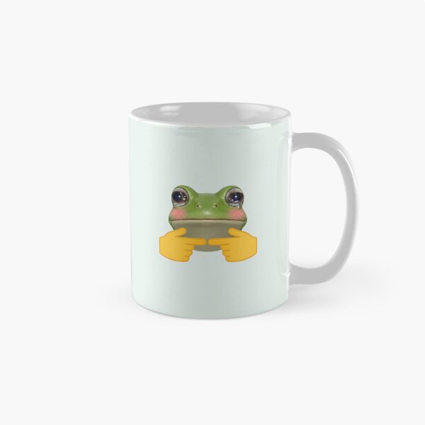 Item preview, Cute Kawaii Frog Blushing with Pointing Fingers. designed and sold by pixellm.