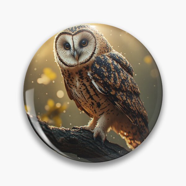 Item preview, Enchanted Barn Owl in Golden Forest Mist designed and sold by CreekSideCreat.