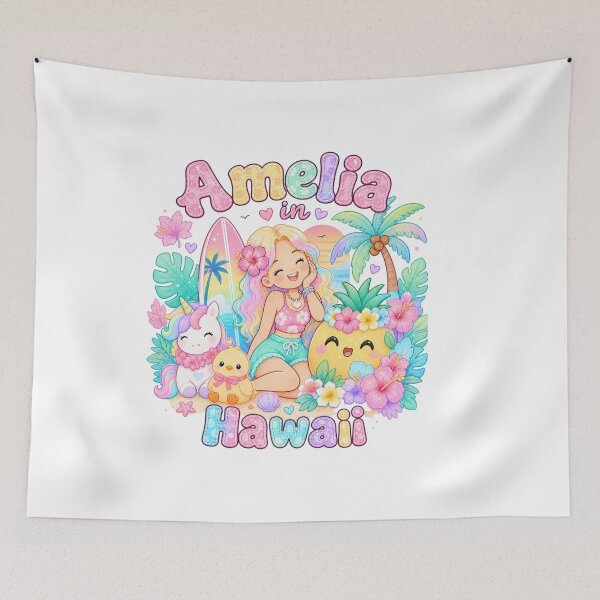 Item preview, Amelia Name Gift Kawaii Hawaii Pastel Summer designed and sold by TheChalkyFox.