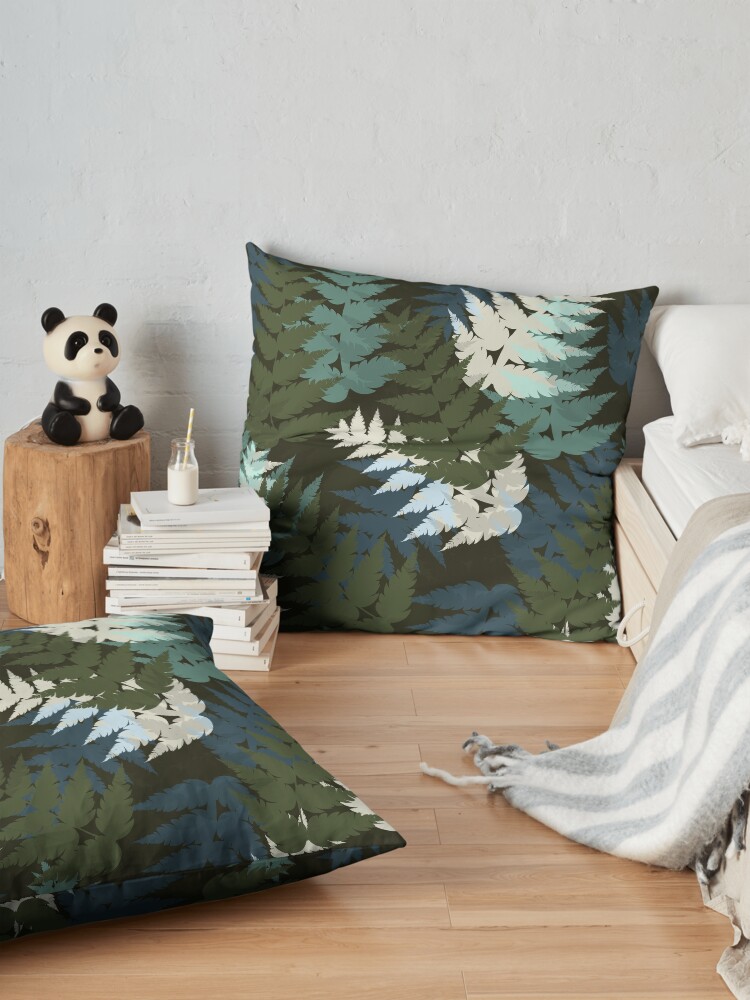 Alternate view of Silver Fern Floor Pillow