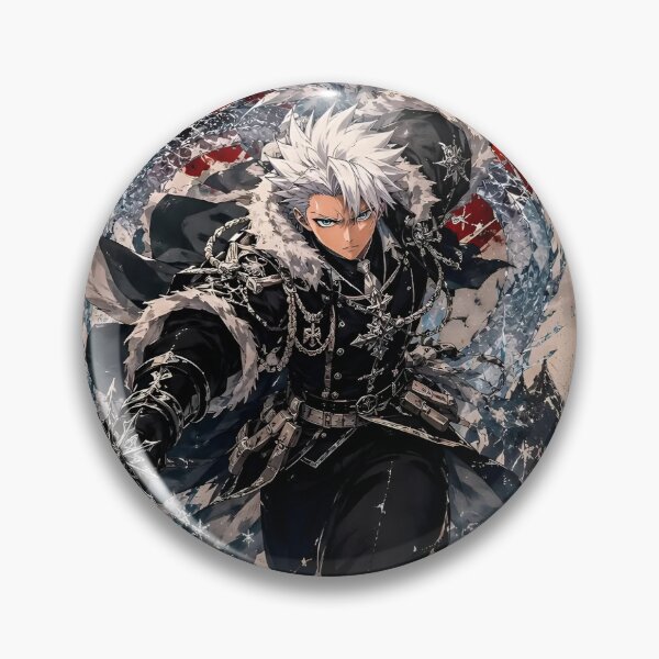 Item preview, Frostbound Ice Warrior – White Haired Samurai and Ice Dragon Fantasy Art designed and sold by Dyan4.