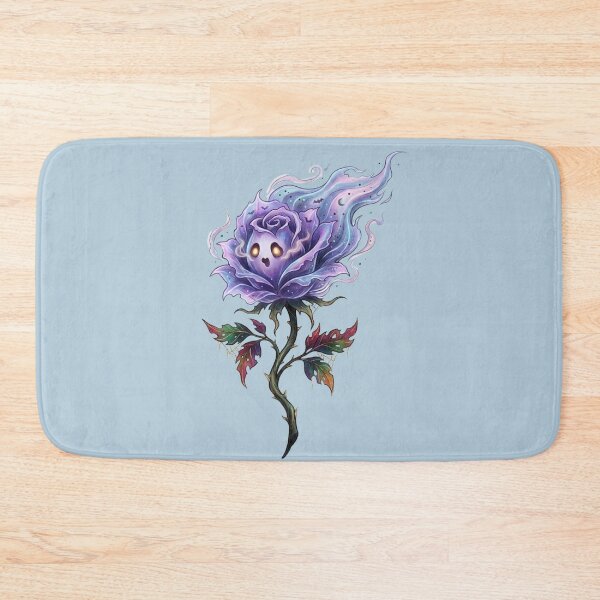 Item preview, Cute Ghost Flower Halloween Design, Spooky Purple Rose Gothic Floral Art, Magical Botanical Halloween Gift designed and sold by BreezifyDesignStudio.