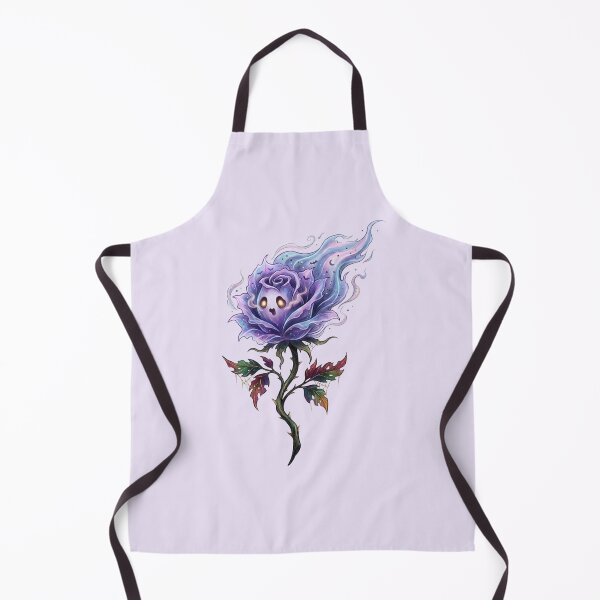 Item preview, Cute Ghost Flower Halloween Design, Spooky Purple Rose Gothic Floral Art, Magical Botanical Halloween Gift designed and sold by BreezifyDesignStudio.