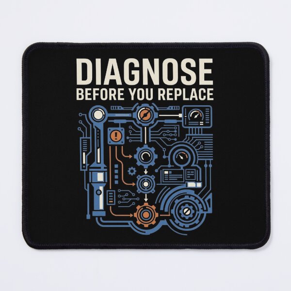Item preview, Diagnose Before You Replace Maintenance Technician designed and sold by Amr Darwish Graphic designer.