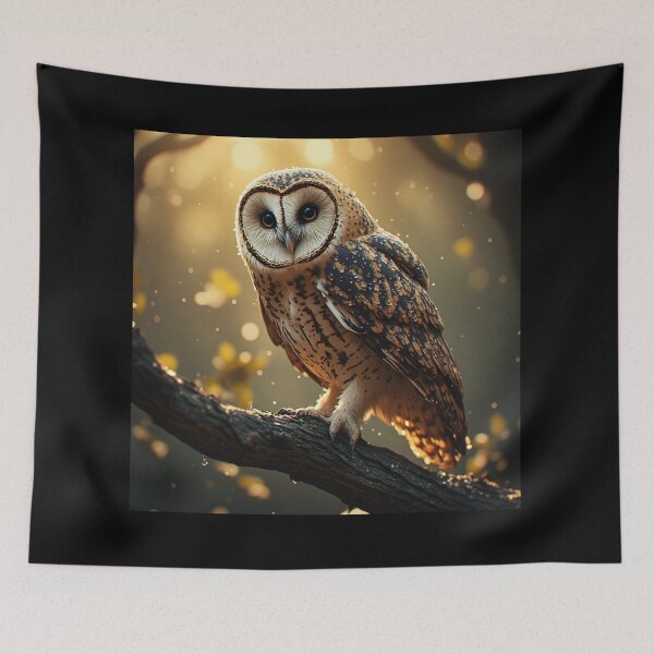 Item preview, Enchanted Barn Owl in Golden Forest Mist designed and sold by CreekSideCreat.