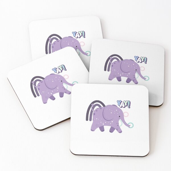 Item preview, Cute Elephant Sticker – Pastel Baby Elephants designed and sold by Ceylo Art.